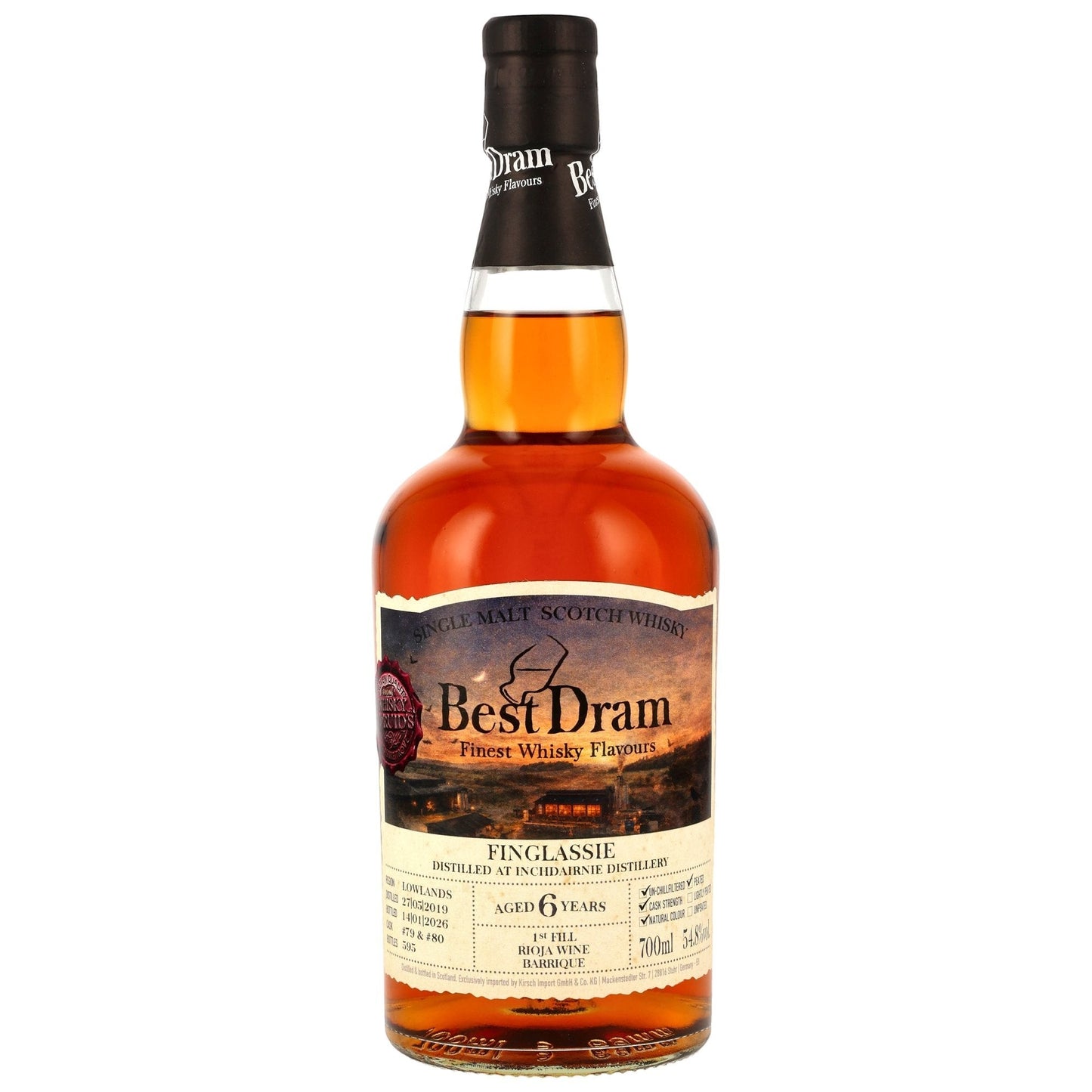 BEST DRAM - Finglassie 2019/2026 6 Jahre 1st Fill Rioja Barriques #79 & 80 - 54,8% Vol.