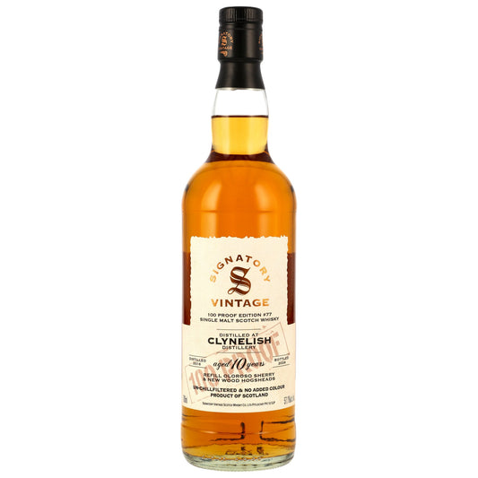 CLYNELISH - 10 Jahre Refill Oloroso Sherry & New Wood Casks Signatory 100 PROOF Edition #77 - 57,1% Vol.