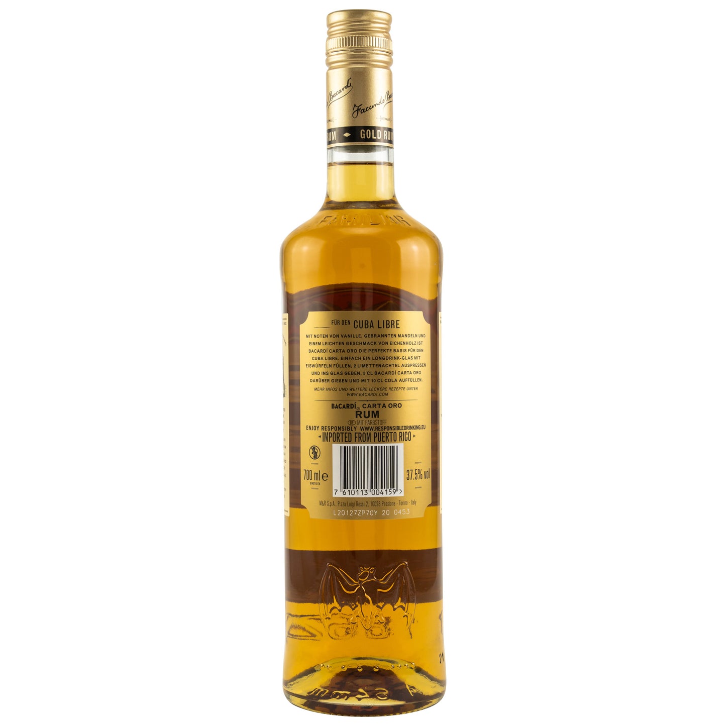 BACARDI - Carta Oro Superior Gold Rum - 37,5% Vol.