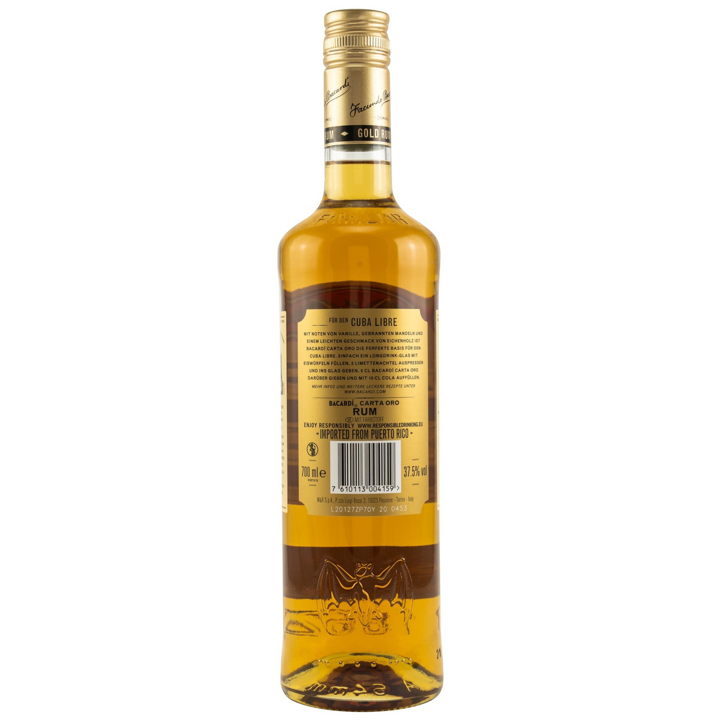 BACARDI - Carta Oro Superior Gold Rum - 37,5% Vol.