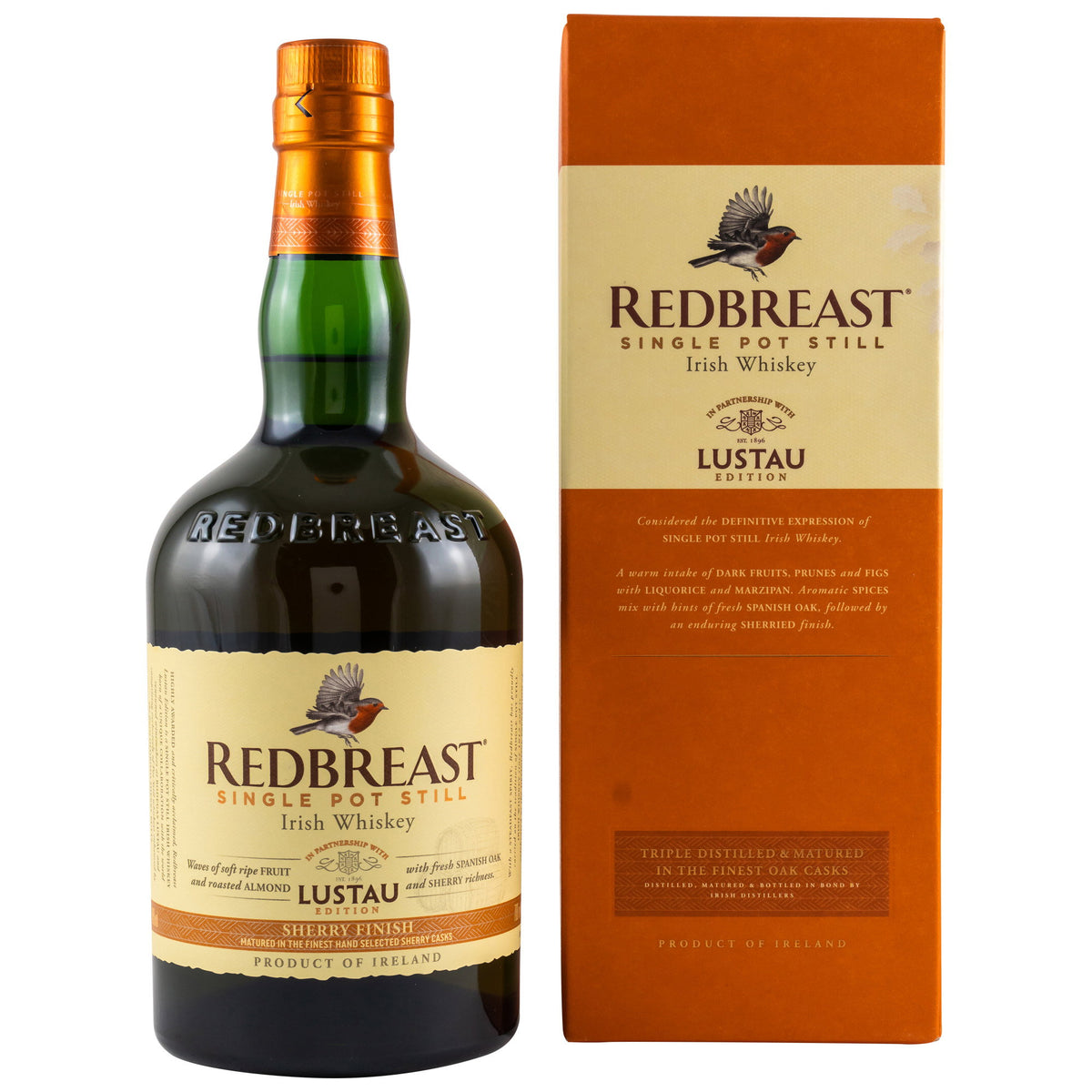 REDBREAST - Lustau Edition Sherry Finish Irish Whiskey - 46% Vol. – 0,7 Liter