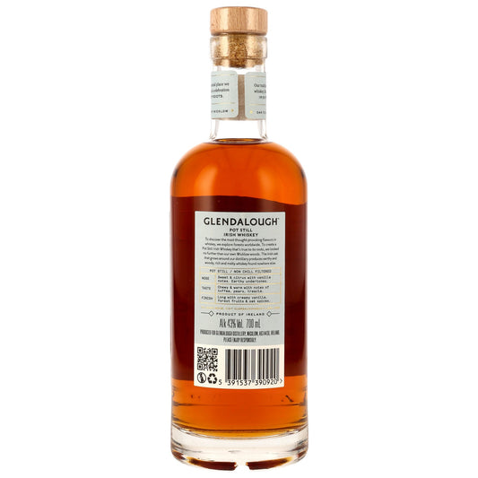 GLENDALOUGH - Pot Still Irish Oak Finish Irish Whiskey - 43% Vol. – 0,7 Liter – Ansicht 2