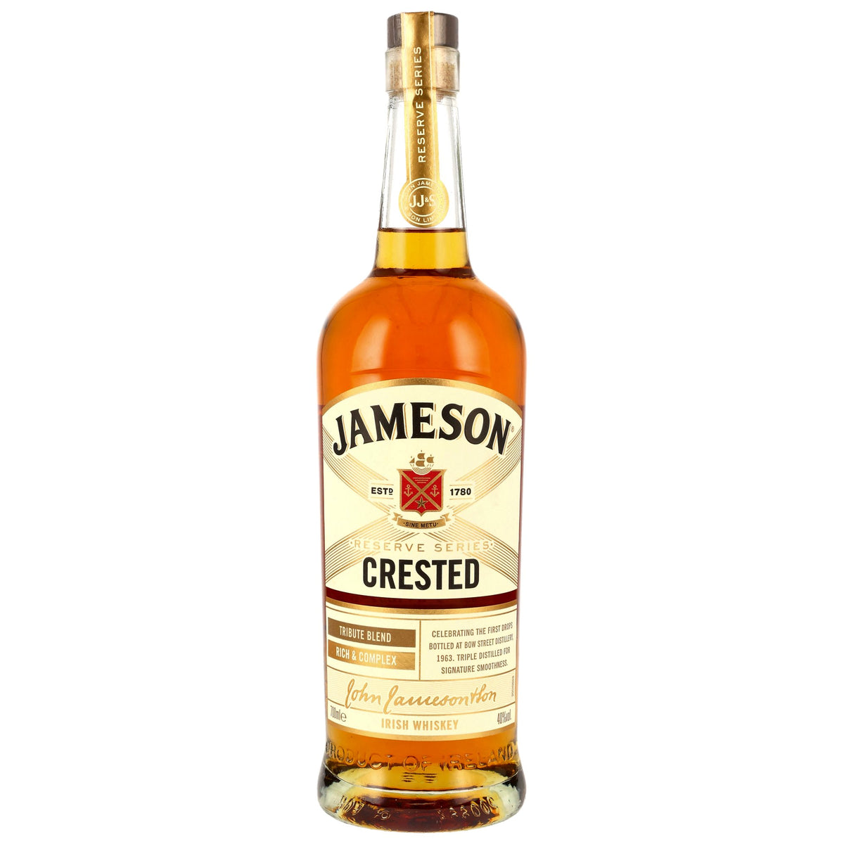 JAMESON - Crested Irish Whiskey - 40% Vol. – 0,7 Liter