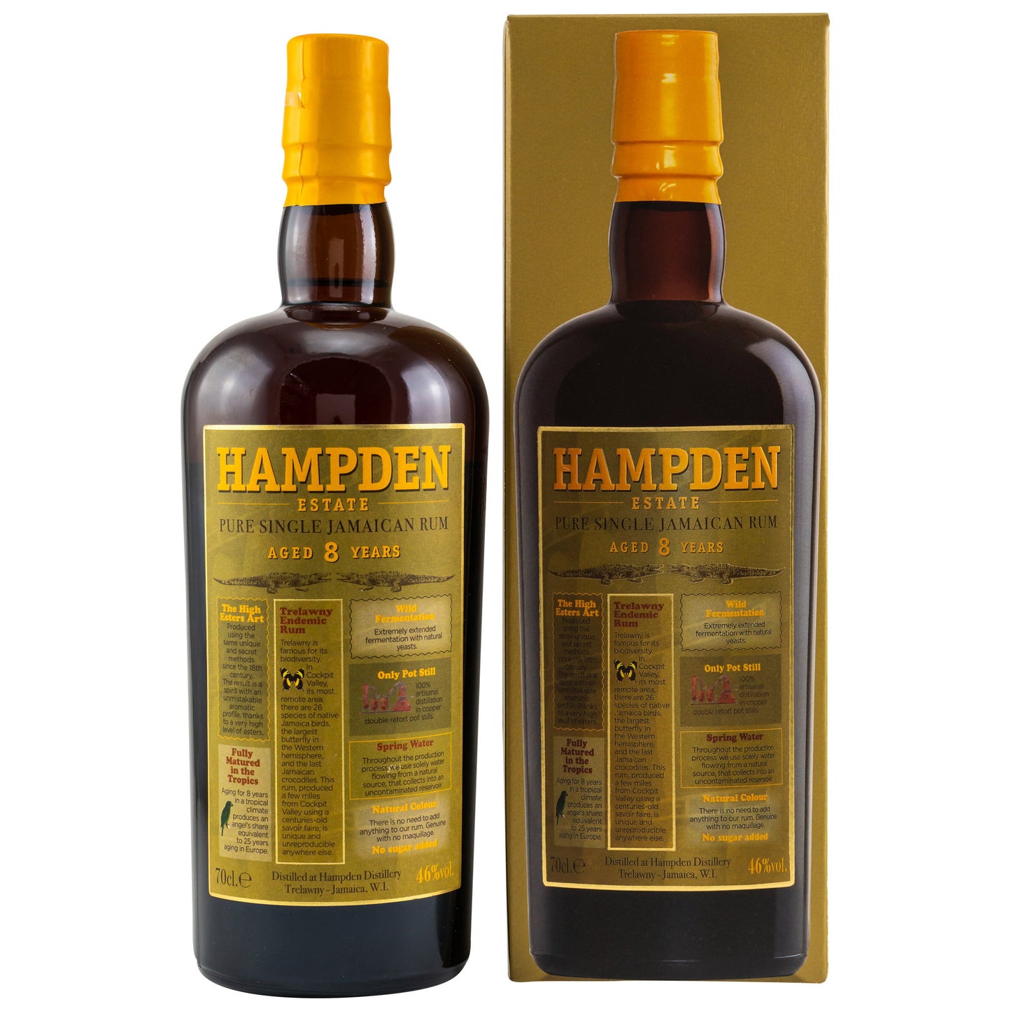 HAMPDEN - 8 Jahre Pure Single Jamaican Rum  - 46% Vol.