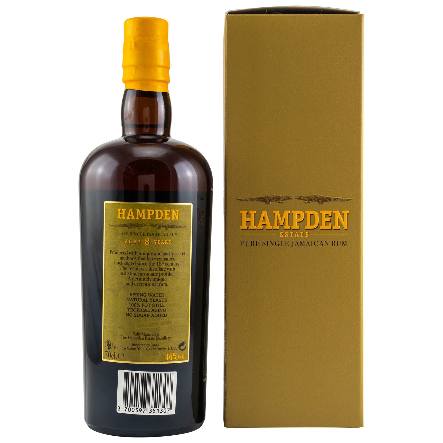 HAMPDEN - 8 Jahre Pure Single Jamaican Rum  - 46% Vol.