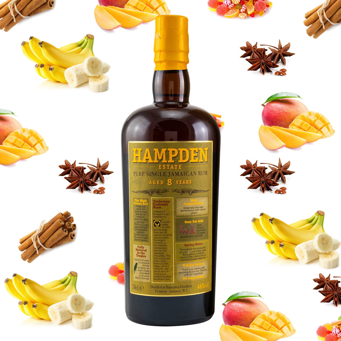 HAMPDEN - 8 Jahre Pure Single Jamaican Rum  - 46% Vol.