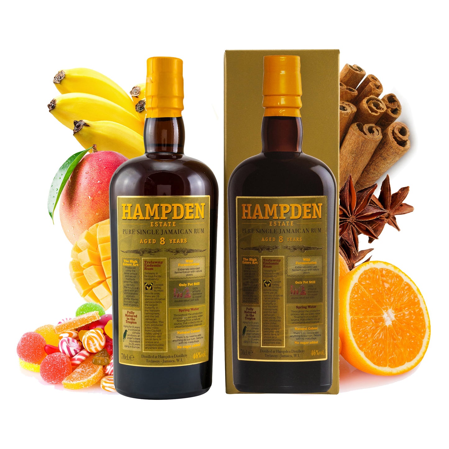 HAMPDEN - 8 Jahre Pure Single Jamaican Rum  - 46% Vol.