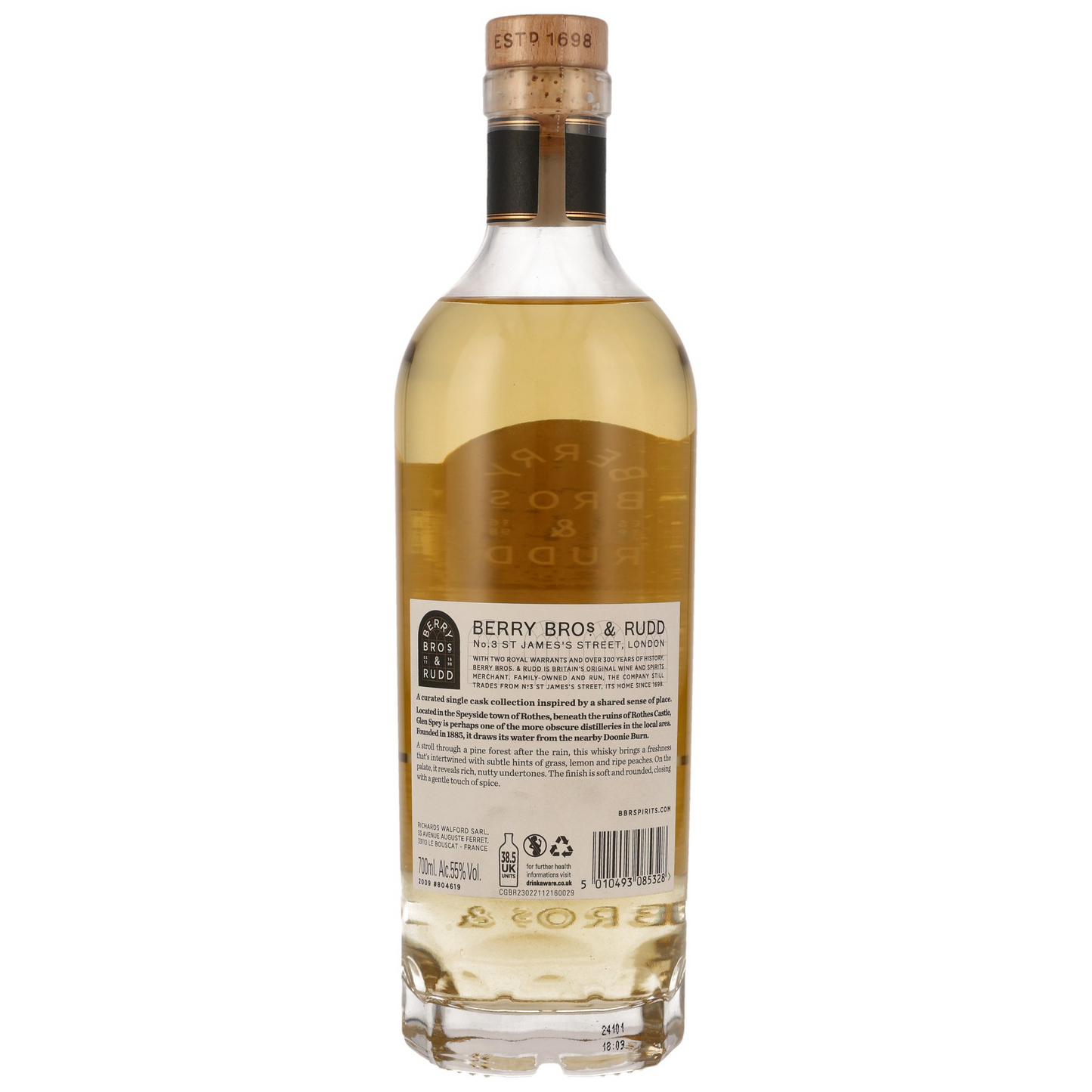 BERRY BROS. & RUDD - Glen Spey 2009 14 Jahre Cask  #804619 Glens & Valleys - 55% Vol.