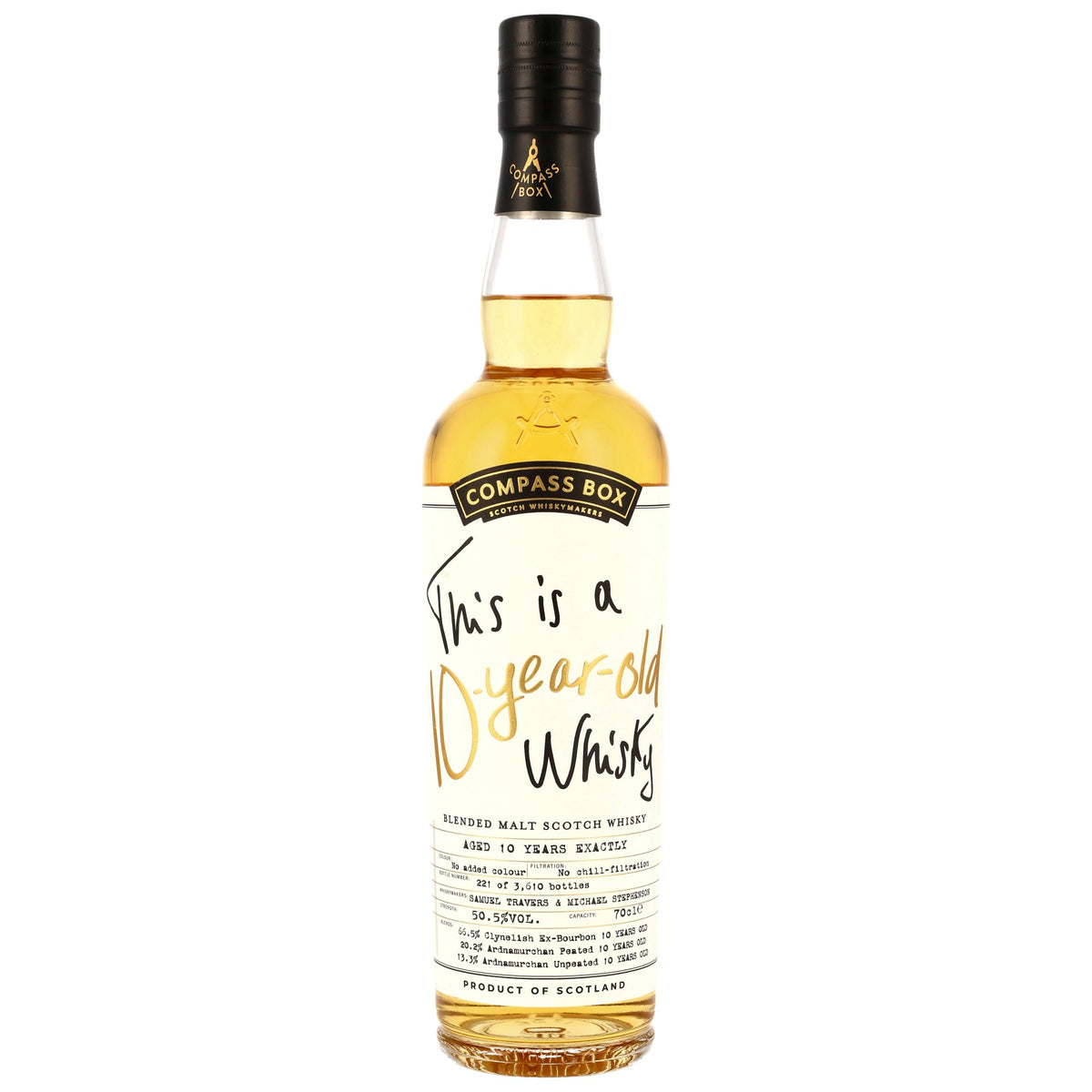 Compass Box This is a 10-Year-Old Whisky Flasche