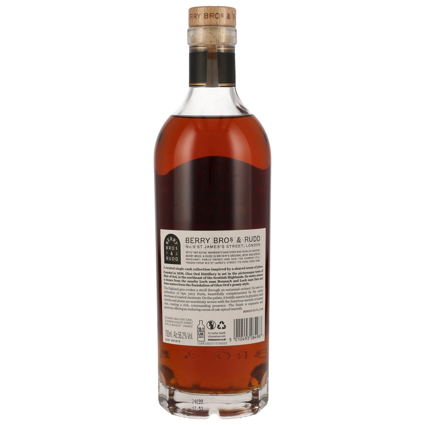 BERRY BROS. & RUDD - Glen Ord 2007/2024 16 Jahre Cask #Z17/01075 Glens & Valleys - 56,2% Vol.