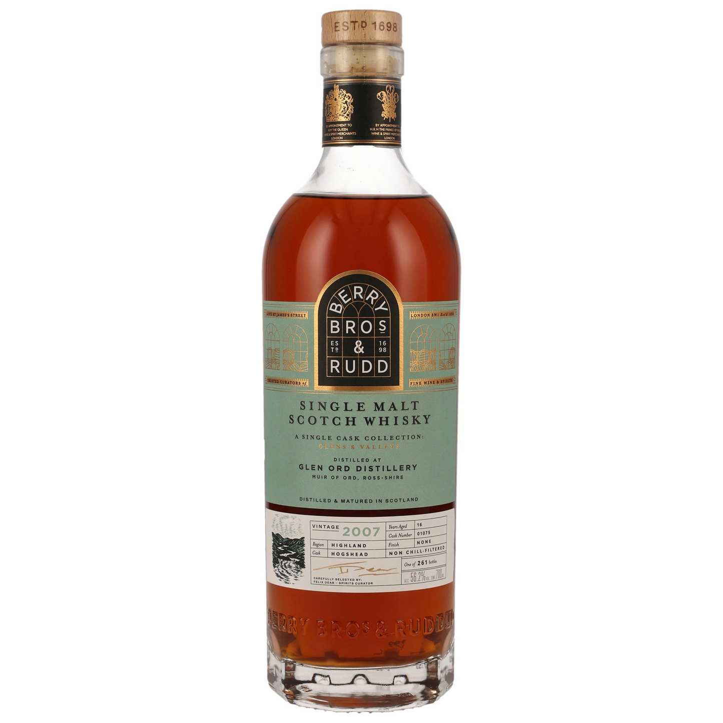 BERRY BROS. & RUDD - Glen Ord 2007/2024 16 Jahre Cask #Z17/01075 Glens & Valleys - 56,2% Vol.