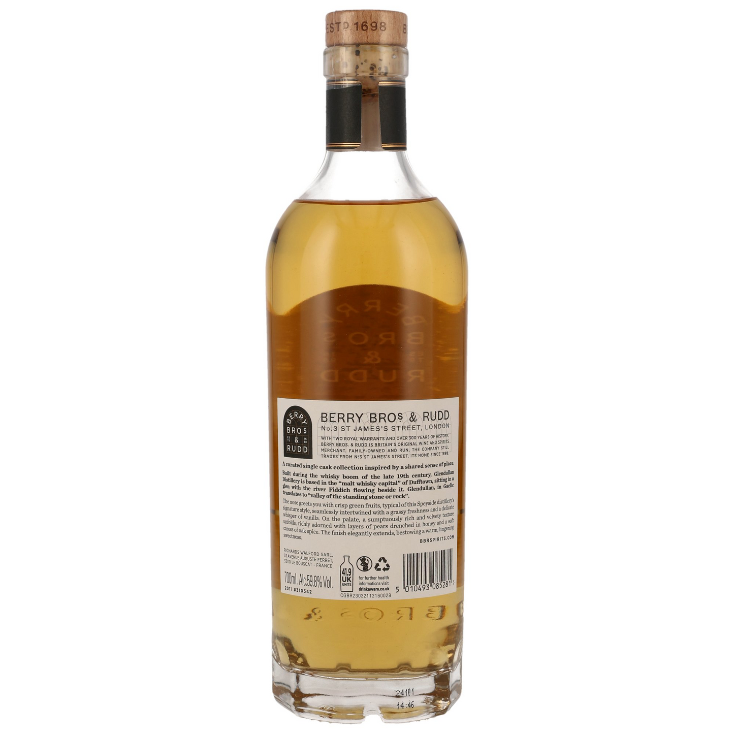 BERRY BROS. & RUDD - Glendullan 2011/2024 12 Jahre Cask #310542 Glens & Valleys - 59,8% Vol.