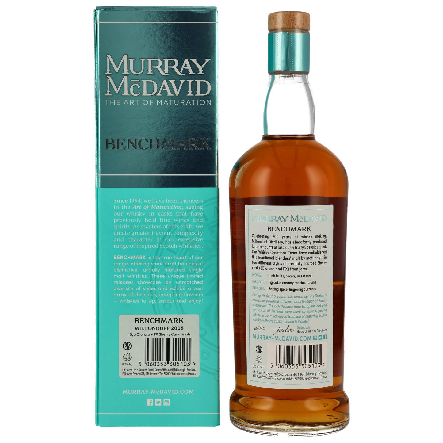 MILTONDUFF - 2008/2024 -15 Jahre Oloroso/PX Cask - 53,9% Vol.