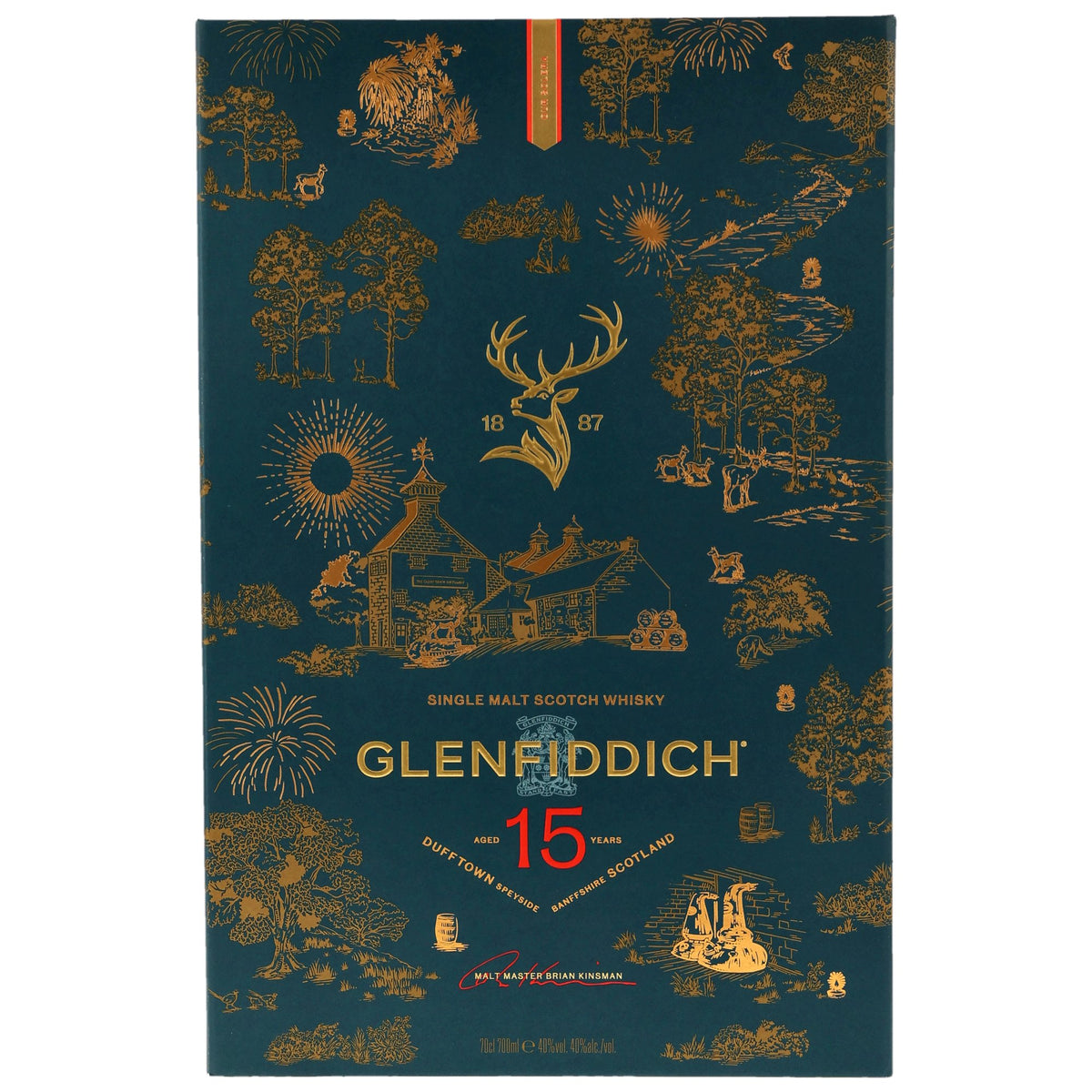 Glenfiddich Geschenkset mit 18 Jahre Miniatur und Tumbler
