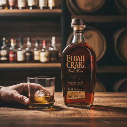 Elijah Craig Barrel Proof Kentucky Straight Bourbon Whiskey, 62,8% Vol., ungefiltert, mit Noten von Jasmin, schwarzem Tee und Karamell.