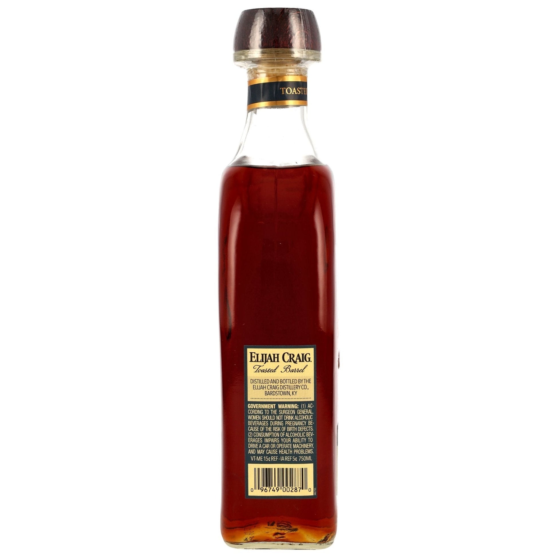Schwarzbach Spirits Elijah Craig Toasted Barrel Bourbon 47% Vol. in Glasflasche mit Holzverschluss