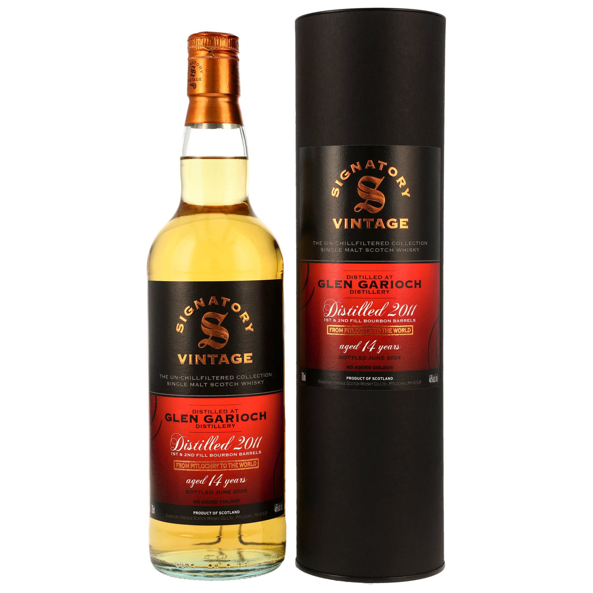 Glen Garioch 2011 14 Jahre Signatory Un-Chillfiltered Flasche und Tube