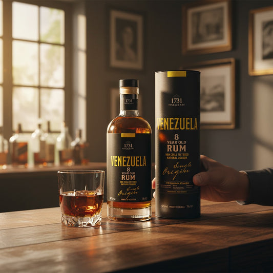 Schwarzbach Spirits 1731 Venezuela 8 Year Old Rum, 46% Vol., non chill filtered, natural colour, aged in ex-bourbon casks.