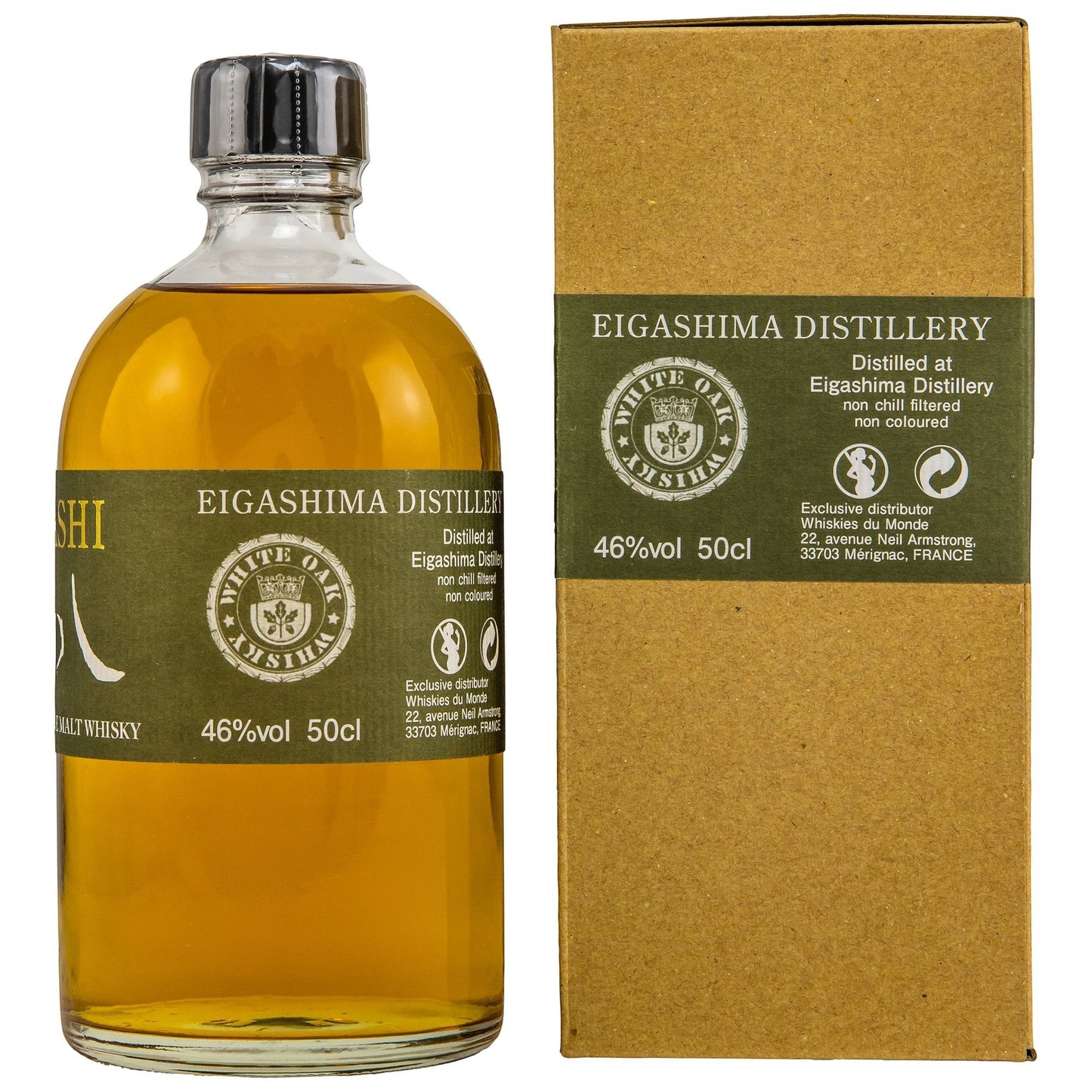 Schwarzbach Spirits Akashi Single Malt Japanese Whisky, 46% Vol., 50cl, bernsteinfarben, nicht kühlfiltriert, ohne Farbstoff.