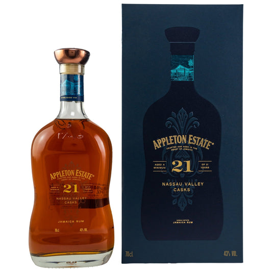 Schwarzbach Spirits Appleton Estate 21 Jahre Rum in eleganter Flasche mit passender Premium-Geschenkbox