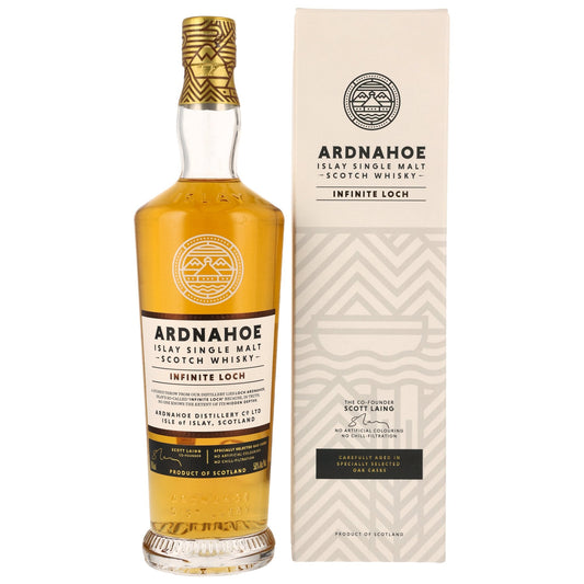 Schwarzbach Spirits ARDNAHOE Infinite Loch Islay Single Malt Whisky mit Geschenkverpackung und goldener Flasche
