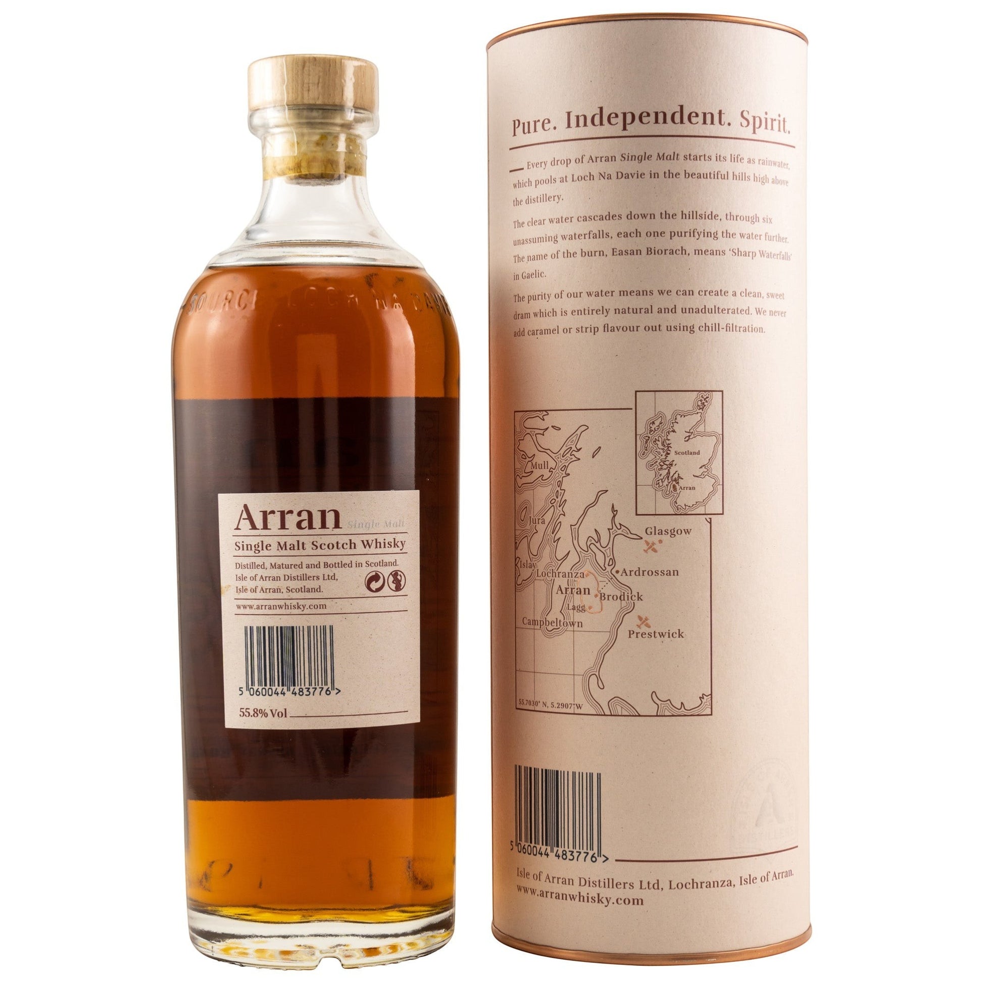 Schwarzbach Spirits Arran Sherry Cask The Bodega Single Malt Whisky Flasche mit Geschenkverpackung und Etikett