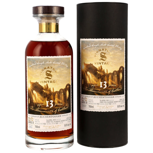 Schwarzbach Spirits Auchentoshan 13 Jahre Single Malt Whisky mit Oloroso Sherry Finish und schwarzer Geschenkdose