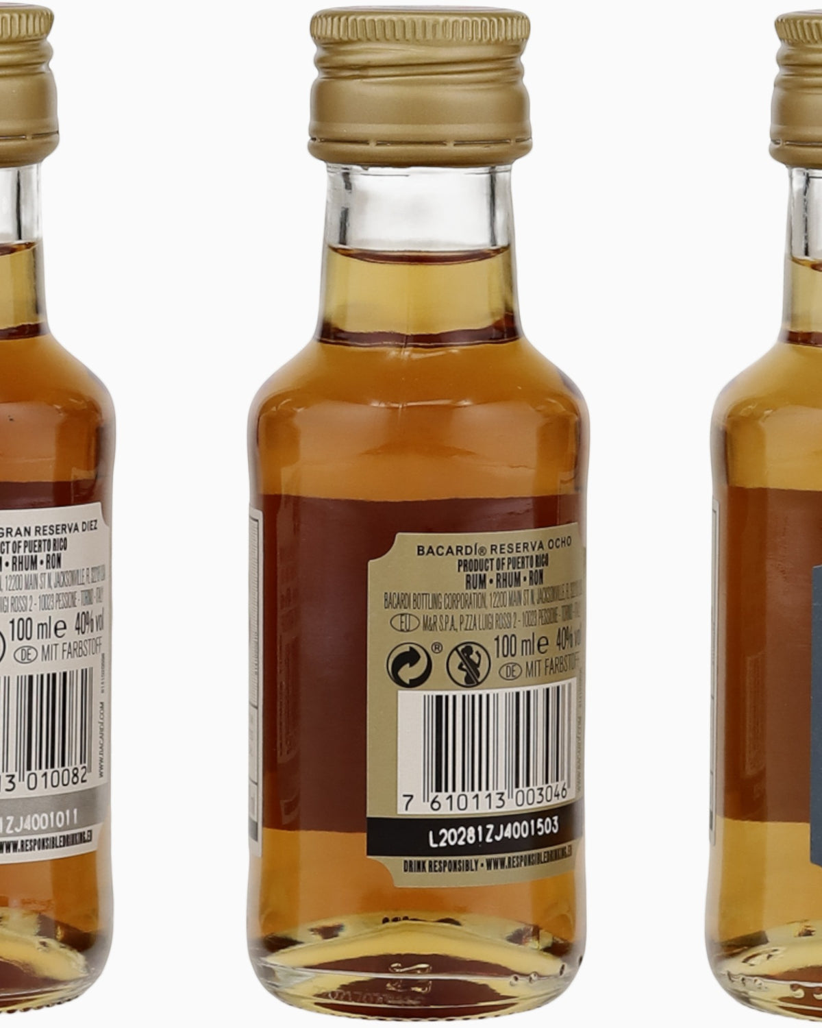 Schwarzbach Spirits Bacardi Discovery Pack mit drei 100ml Rum Miniaturen für Verkostungen