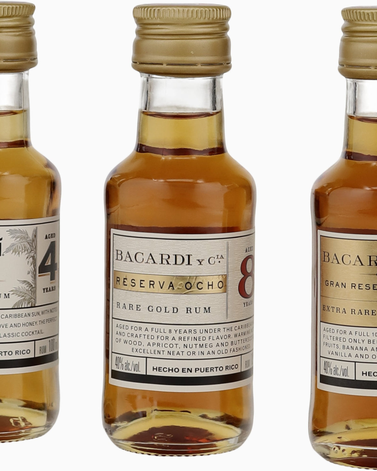 Schwarzbach Spirits Bacardi Discovery Pack mit drei 0,1 L Rum Miniaturen für Verkostungen