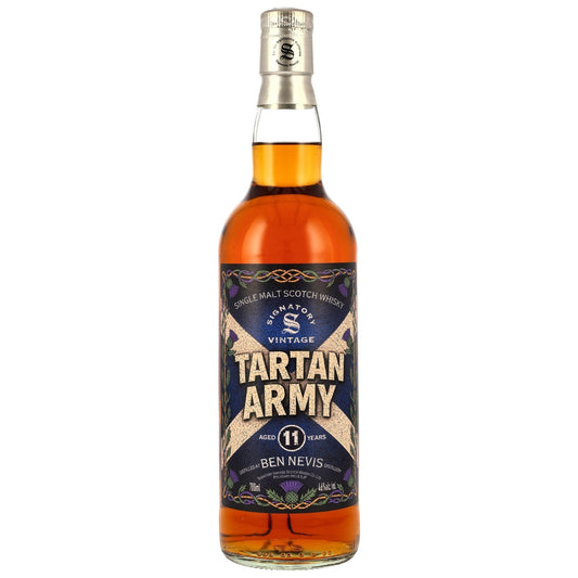 Schwarzbach Spirits Ben Nevis 11 Jahre Sherry Casks Tartan Army Single Malt Scotch Whisky, 46% Vol., 700ml, bernsteinfarben, Sherryfass-Reifung