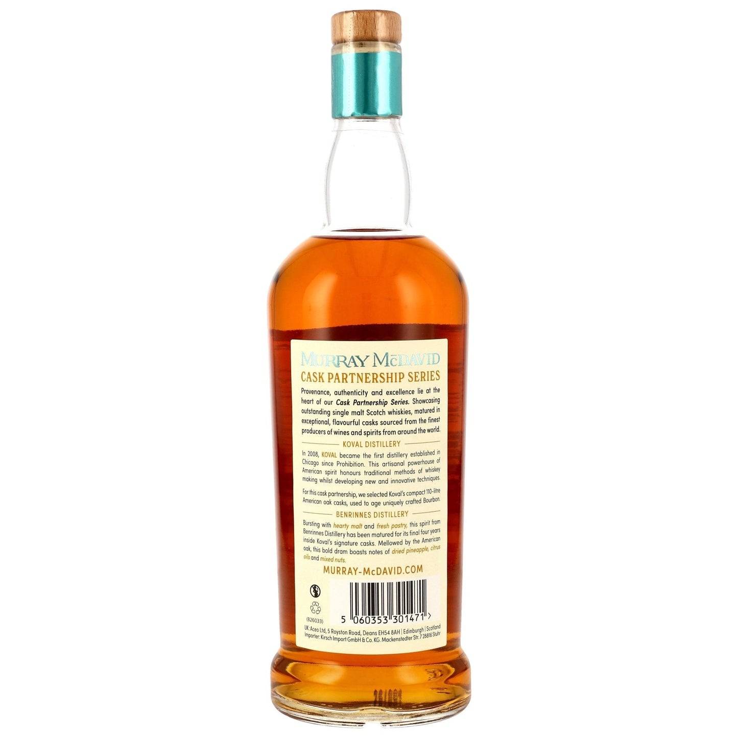 Schwarzbach Spirits Benrinnes 2016/2026 9 Jahre Koval Bourbon Cask Finish Single Malt Whisky, 55,2% Vol.