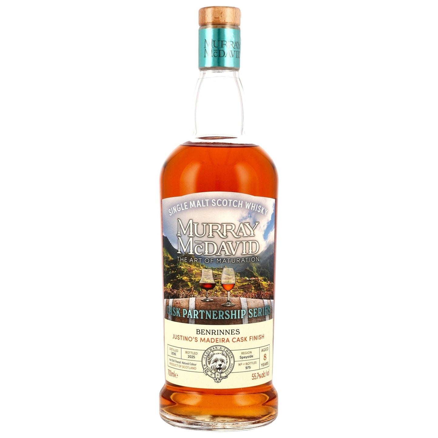 Schwarzbach Spirits Benrinnes 8 Jahre Madeira Cask Finish Single Malt Scotch Whisky, 55,7% Vol., 700ml, bernsteinfarben.