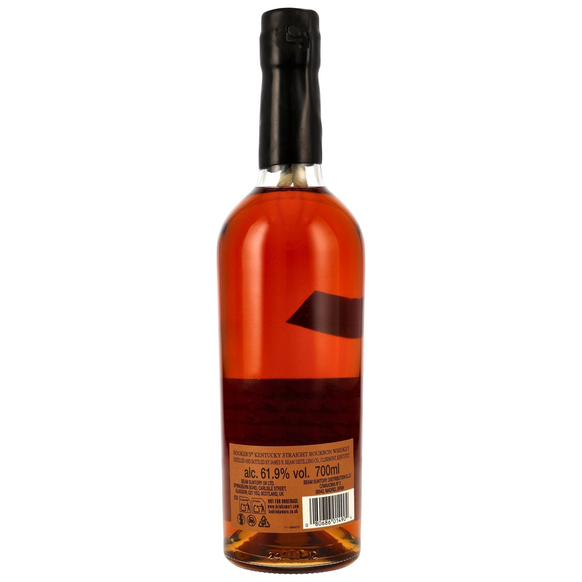 Schwarzbach Spirits Booker's Kentucky Straight Bourbon Whiskey 7 Jahre in der 0,7 Liter Flasche mit 61,9% Vol.