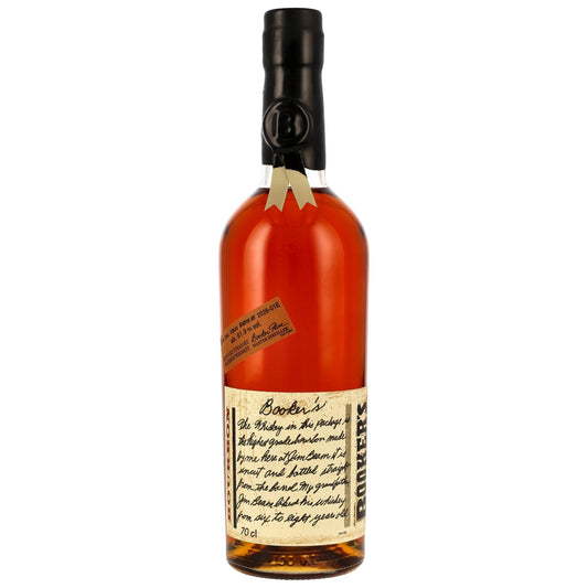 Schwarzbach Spirits Booker's 7 Jahre Small Batch Bourbon Whiskey in einer 0,7l Flasche mit schwarzem Wachssiegel