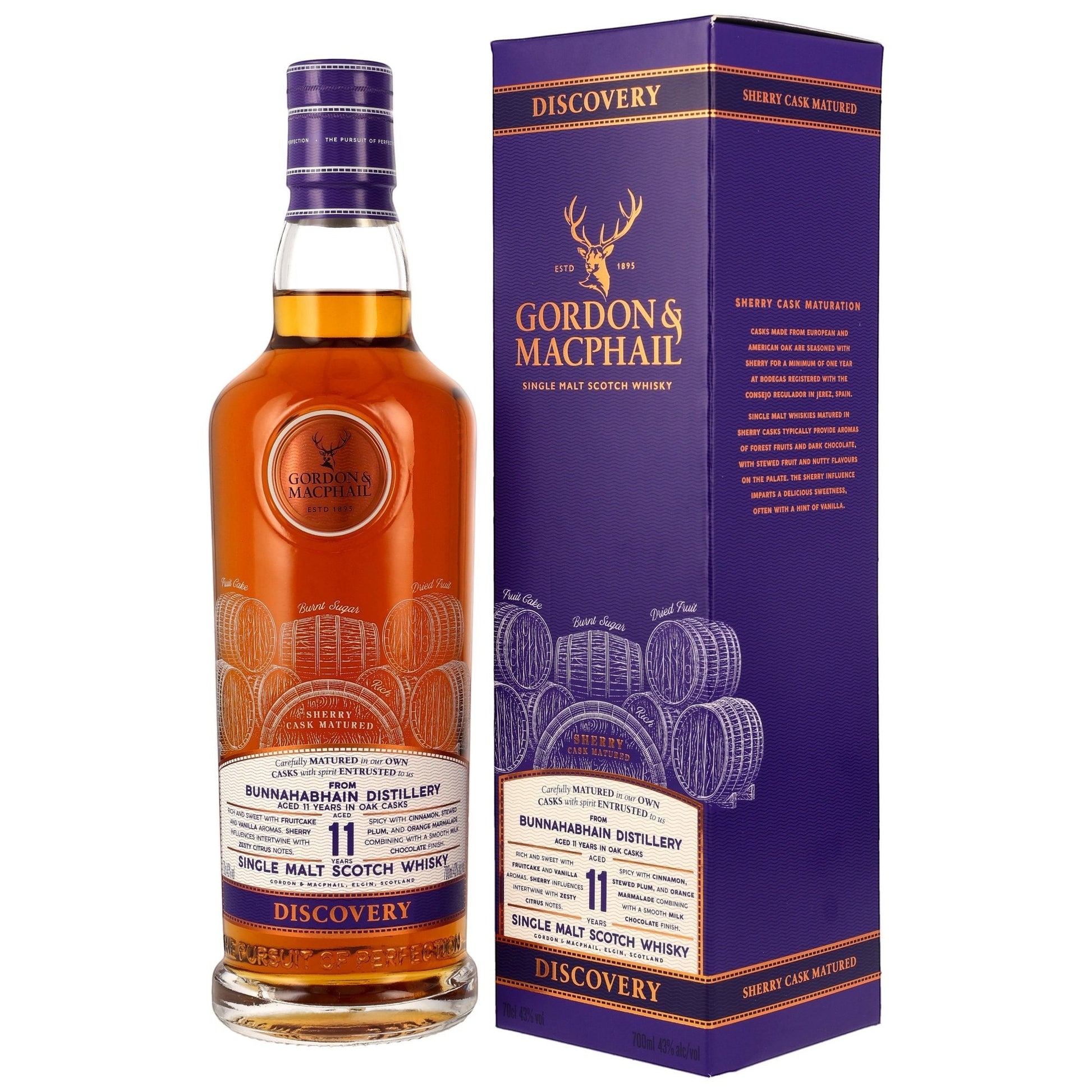 Schwarzbach Spirits Bunnahabhain 11 Jahre Discovery Sherry Cask Whisky mit Geschenkverpackung