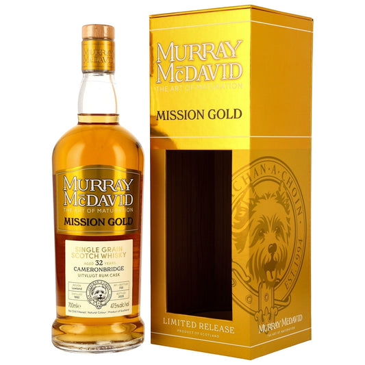 Schwarzbach Spirits Cameronbridge 32 Jahre Uitvlugt Rum Cask Finish Single Grain Scotch Whisky, 47,5% Vol., 700ml.