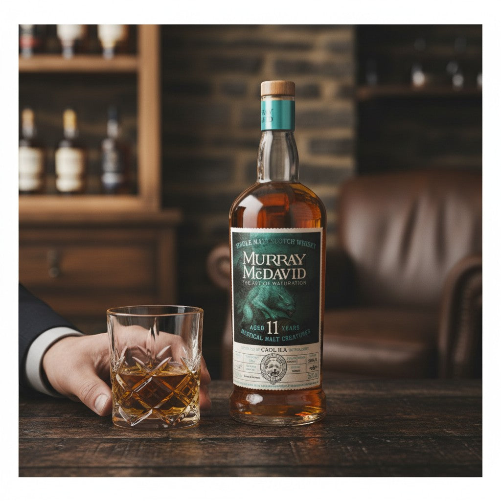 Schwarzbach Spirits Caol Ila 11 Year Old Mystical Malt Creatures single malt Scotch whisky, 56.3% Vol. in a glass bottle.