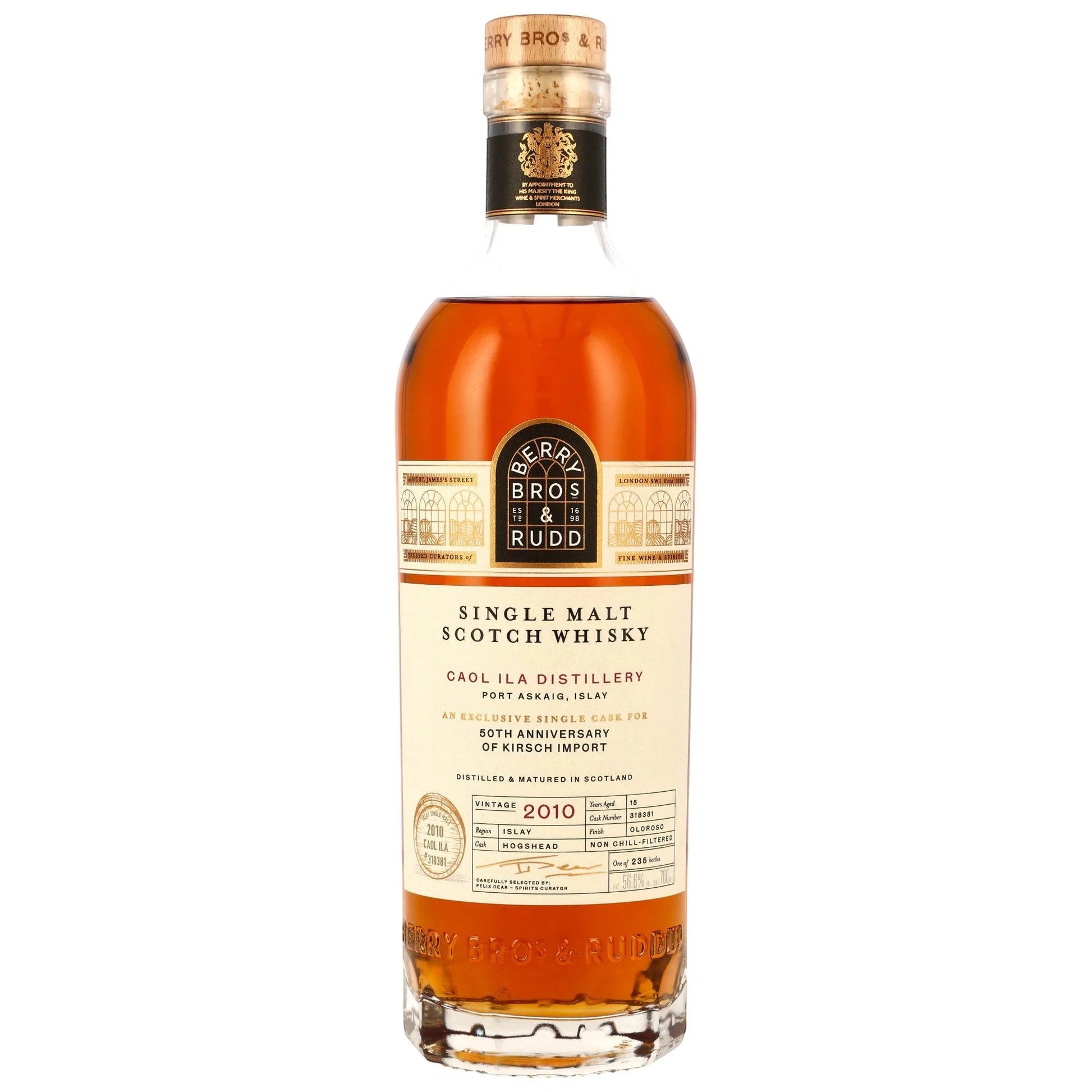 Schwarzbach Spirits Berry Bros. & Rudd Caol Ila 15 Jahre Oloroso Sherry Cask Finish Whisky Flasche