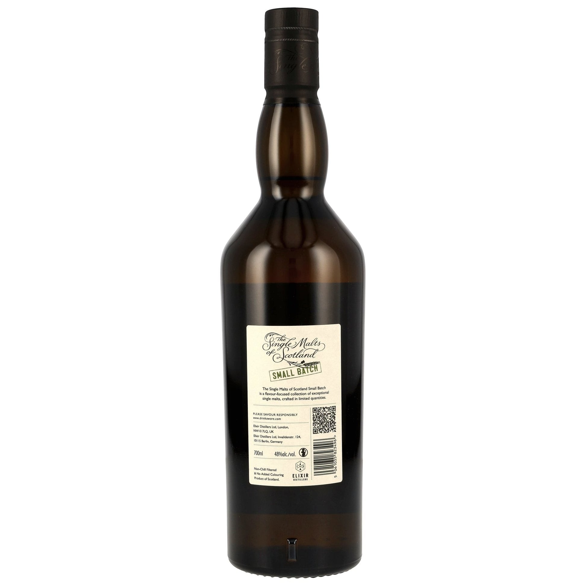 Schwarzbach Spirits Caol Ila 9 Jahre Small Batch Islay Single Malt Whisky in brauner Glasflasche, 48% Vol.