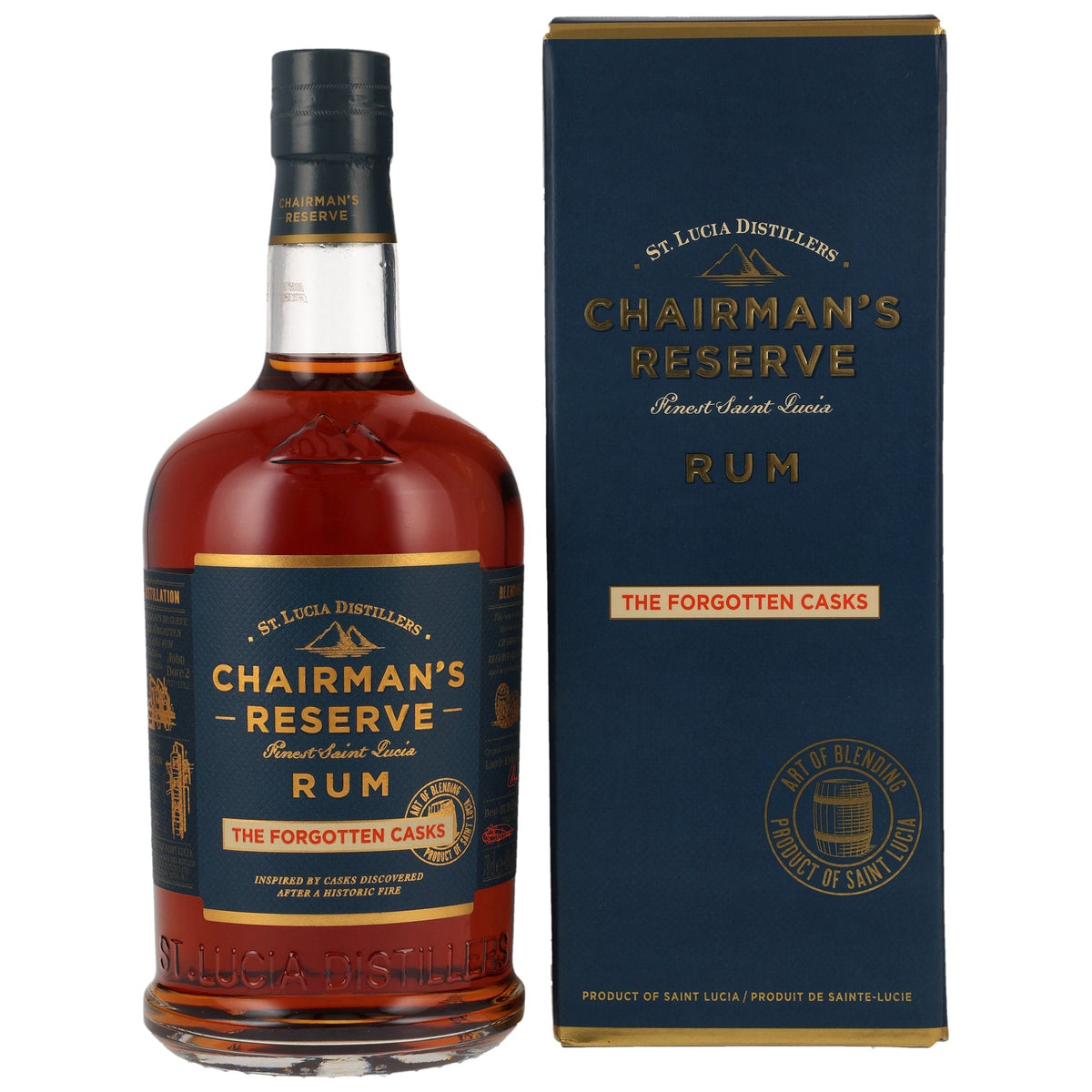 Schwarzbach Spirits Chairman's Reserve The Forgotten Casks Rum mit Geschenkverpackung aus St. Lucia