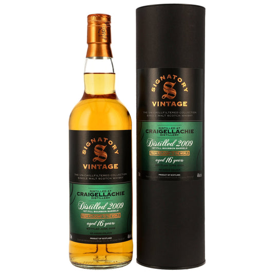 Schwarzbach Spirits Craigellachie 16 Jahre Single Malt Whisky in der Flasche mit passender Geschenkdose