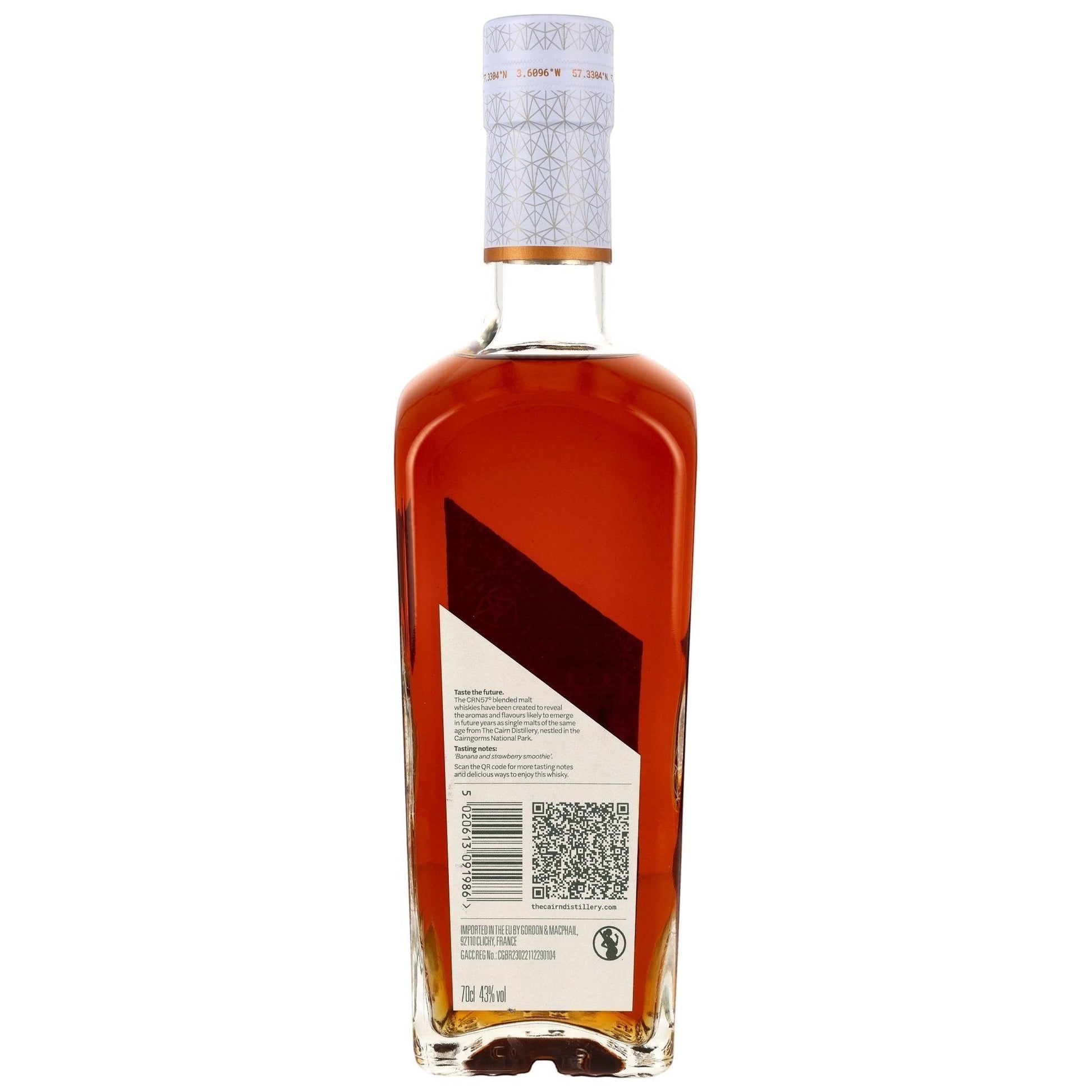 Schwarzbach Spirits CRN57 18 Jahre Blended Malt Scotch Whisky mit 43% Vol. und 0,7L Flasche, fruchtig und cremig.