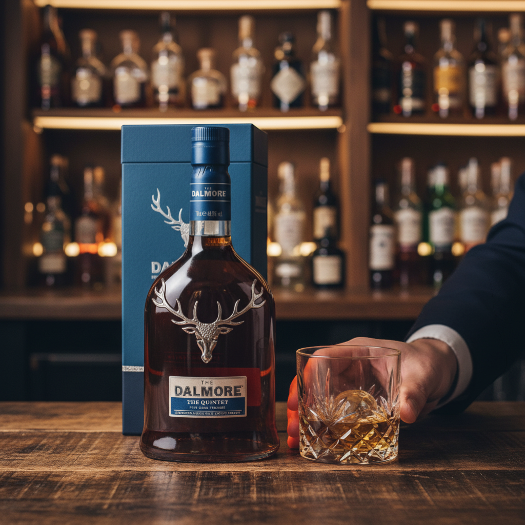 Schwarzbach Spirits Dalmore The Quintet Highland Single Malt Scotch Whisky, amber colour, 44.5% Vol, 70cl bottle and presentation box.