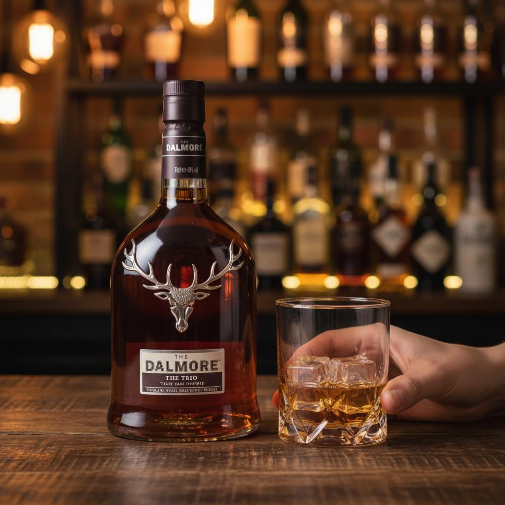Schwarzbach Spirits Dalmore The Trio Highland Single Malt Scotch Whisky, 70cl bottle with 40% vol. and presentation box.