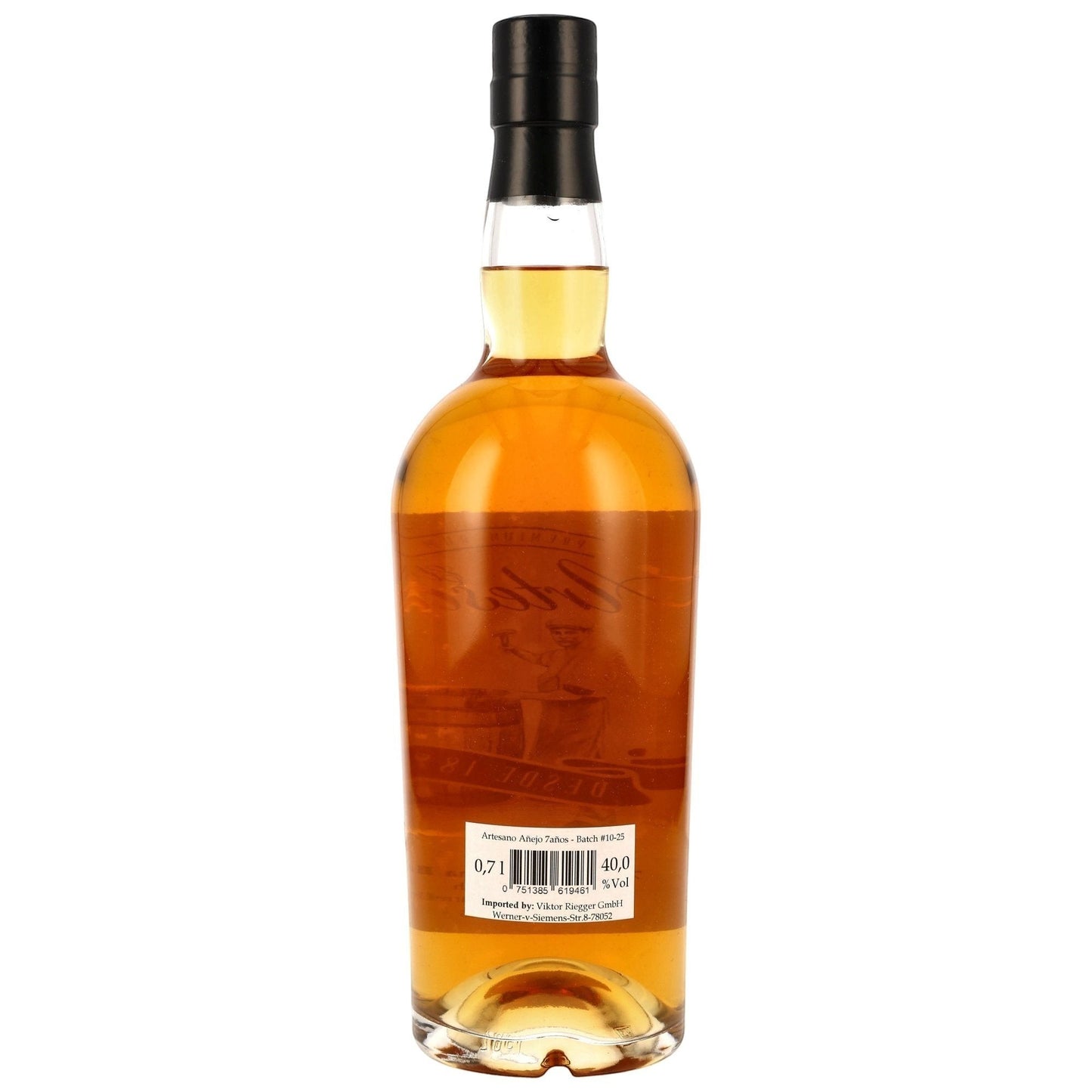El Ron del Artesano 7 Jahre Panama Rum in Bourbon Cask gereift, 40% Vol. Bernstein-farbener Rum mit Vanille- und Karamellnoten.