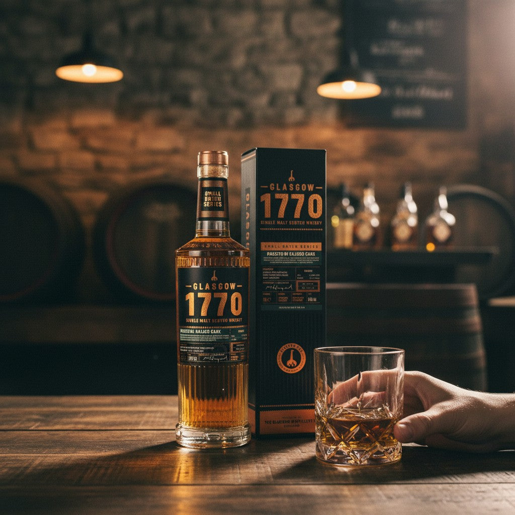 Schwarzbach Spirits Glasgow 1770 Peated Passito di Caluso Cask Finish Single Malt Scotch Whisky, 57,8% Vol.