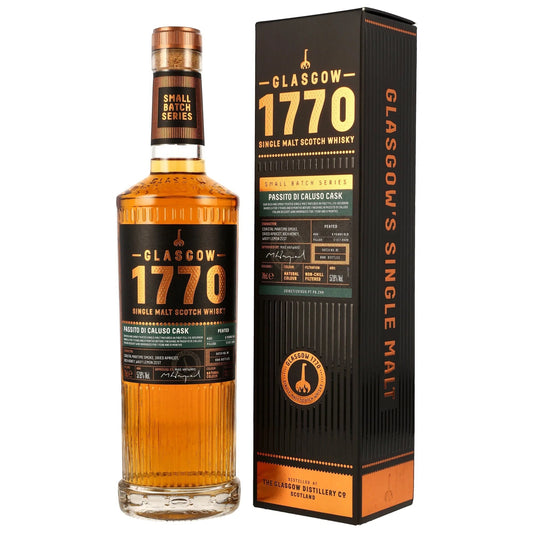Schwarzbach Spirits Glasgow 1770 Peated Passito di Caluso Cask Finish Single Malt Scotch Whisky, 57,8% Vol.