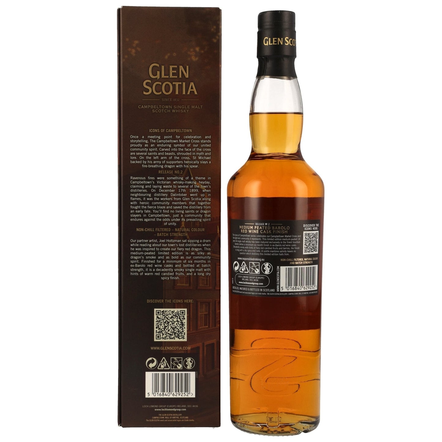 Schwarzbach Spirits: Glen Scotia 14 Jahre "The Dragon" Single Malt Scotch Whisky in Barolo Rotweinfass-Finish, 56,8% Vol.