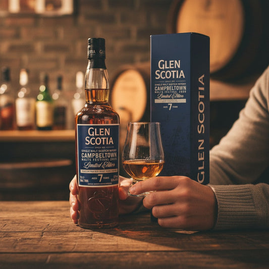 Schwarzbach Spirits: Glen Scotia 7 Jahre Medium Peated Ruby Port Finish Campbeltown Malts Festival 2026 Single Malt Scotch Whisky, 53,9% Vol.