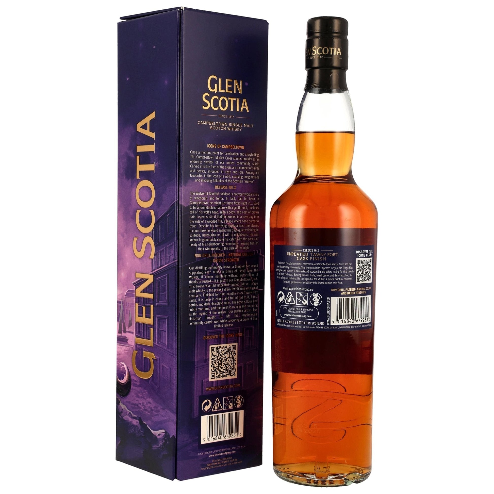 Schwarzbach Spirits: Glen Scotia 12 Jahre Tawny Port Cask Finish Icons of Campbeltown Release No.3, 51,7% Vol. Scotch Whisky
